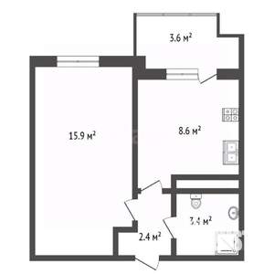 1-к квартира, вторичка, 34м2, 5/7 этаж