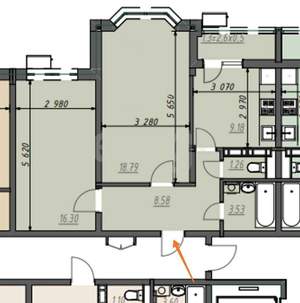 2-к квартира, вторичка, 61м2, 8/9 этаж