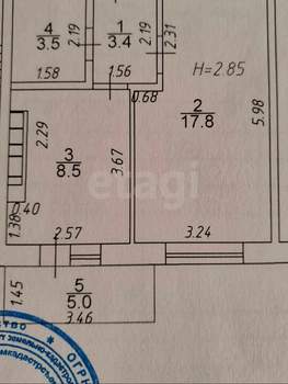 1-к квартира, вторичка, 38м2, 7/7 этаж