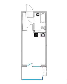 Студия квартира, вторичка, 27м2, 8/20 этаж