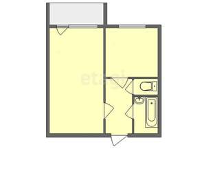 1-к квартира, вторичка, 39м2, 2/10 этаж