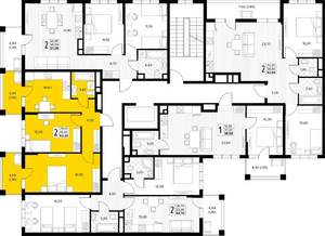 2-к квартира, вторичка, 52м2, 3/8 этаж