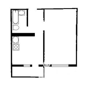 1-к квартира, вторичка, 39м2, 1/16 этаж