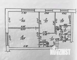 3-к квартира, вторичка, 50м2, 4/5 этаж