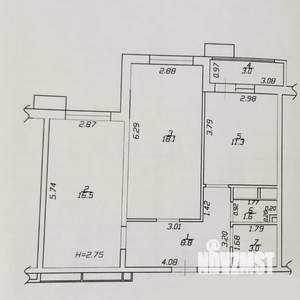 2-к квартира, вторичка, 63м2, 11/14 этаж