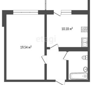 1-к квартира, вторичка, 38м2, 6/16 этаж