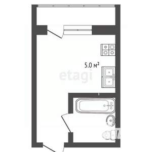 Студия квартира, вторичка, 22м2, 18/20 этаж