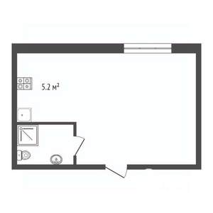 Студия квартира, вторичка, 21м2, 1/7 этаж