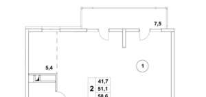 2-к квартира, вторичка, 62м2, 5/8 этаж