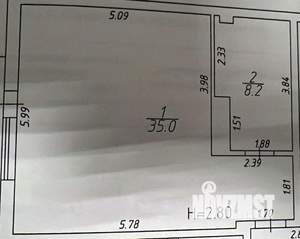 Студия квартира, вторичка, 35м2, 6/9 этаж