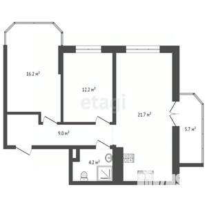 2-к квартира, вторичка, 69м2, 10/15 этаж