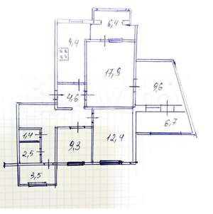 4-к квартира, вторичка, 92м2, 3/9 этаж