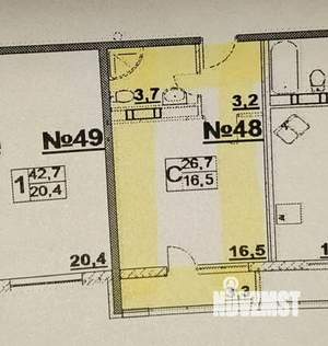 Студия квартира, вторичка, 26м2, 6/17 этаж