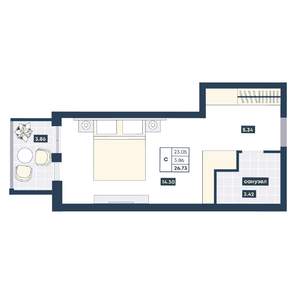 Студия квартира, вторичка, 29м2, 8/9 этаж