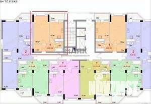 1-к квартира, вторичка, 43м2, 12/13 этаж