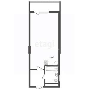 Студия квартира, вторичка, 34м2, 11/19 этаж