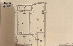 2-к квартира, вторичка, 52м2, 3/13 этаж