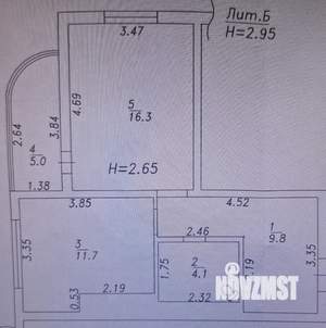 1-к квартира, вторичка, 46м2, 2/9 этаж