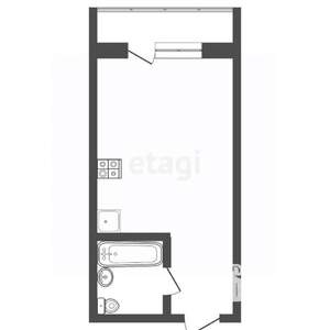 Студия квартира, вторичка, 23м2, 15/17 этаж