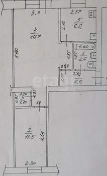 2-к квартира, вторичка, 43м2, 3/4 этаж