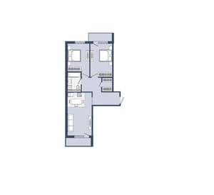 2-к квартира, строящийся дом, 76м2, 4/4 этаж