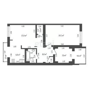 3-к квартира, вторичка, 63м2, 4/5 этаж