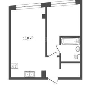 1-к квартира, вторичка, 60м2, 6/12 этаж
