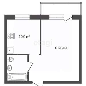 1-к квартира, вторичка, 37м2, 1/8 этаж