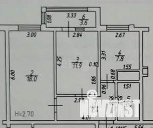2-к квартира, вторичка, 53м2, 7/9 этаж