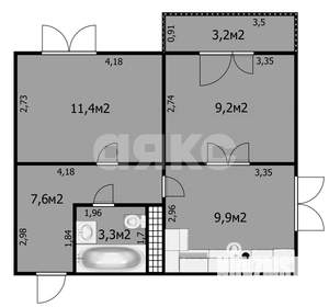 2-к квартира, вторичка, 45м2, 6/8 этаж