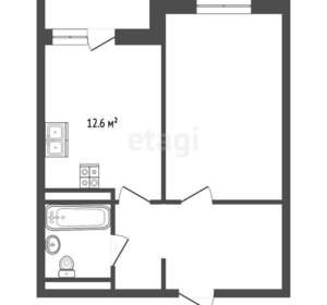1-к квартира, вторичка, 46м2, 5/17 этаж