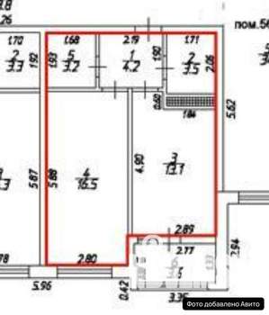 1-к квартира, вторичка, 44м2, 9/10 этаж