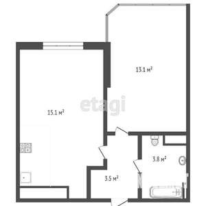 1-к квартира, вторичка, 36м2, 7/15 этаж