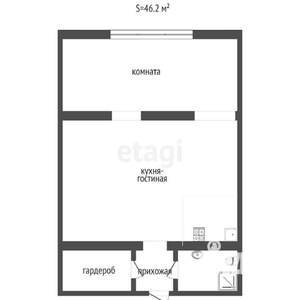2-к квартира, вторичка, 46м2, 3/5 этаж
