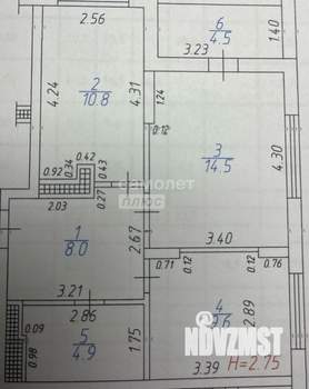 2-к квартира, вторичка, 54м2, 7/10 этаж
