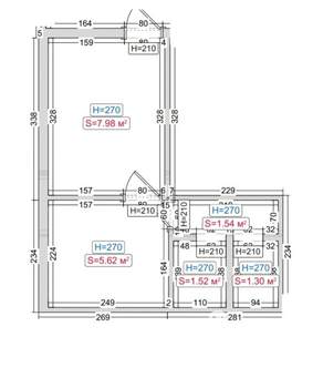 1-к квартира, вторичка, 17м2, 2/3 этаж