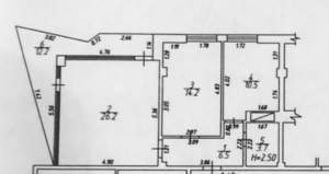 2-к квартира, вторичка, 61м2, 5/6 этаж