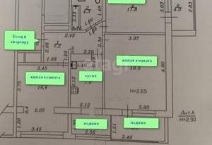 3-к квартира, вторичка, 64м2, 5/12 этаж