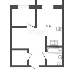 1-к квартира, вторичка, 43м2, 10/12 этаж