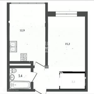 1-к квартира, вторичка, 36м2, 13/13 этаж