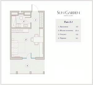 Студия квартира, вторичка, 41м2, 3/7 этаж