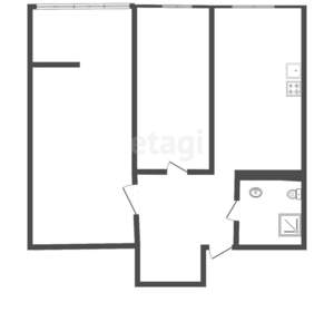 2-к квартира, вторичка, 57м2, 1/6 этаж