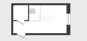 Студия квартира, вторичка, 18м2, 1/17 этаж