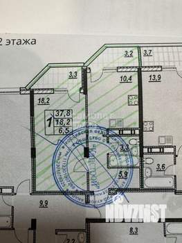 1-к квартира, вторичка, 41м2, 12/13 этаж