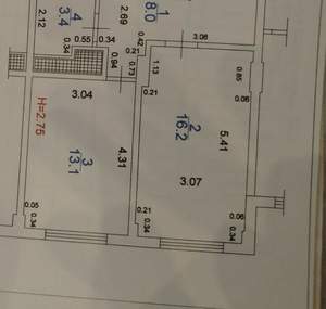 1-к квартира, вторичка, 41м2, 1/10 этаж