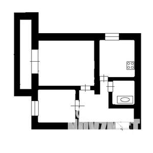 2-к квартира, вторичка, 46м2, 1/9 этаж