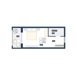 Студия квартира, вторичка, 31м2, 4/9 этаж