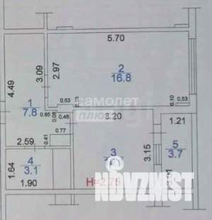 1-к квартира, вторичка, 42м2, 9/12 этаж