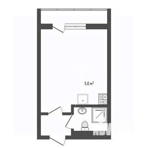 Студия квартира, вторичка, 21м2, 1/9 этаж