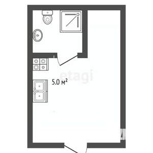 Студия квартира, вторичка, 17м2, 1/8 этаж